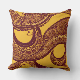 Gult Ambiance AI art Kudde