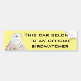 Gult American Kestrel Fågelskådare Bumper Sticker Bildekal