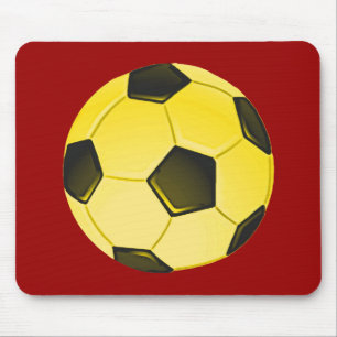 Gult American Soccer Ball eller Football Musmatta