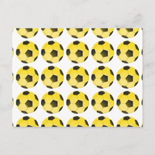 Gult American Soccer Ball eller Football Vykort