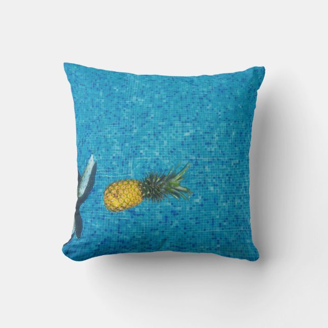 Gult Ananas frukt Kudde (Framsida)