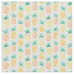 Gult Ananas Mönster Tyg