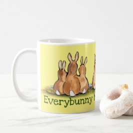 Gult Anbunny Bunny Rabbit Kärlek Avskrivning Kaffemugg