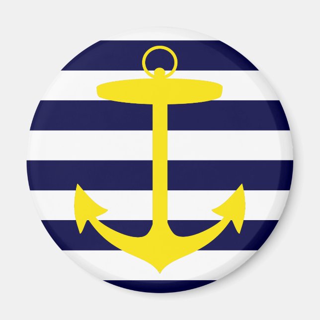 Gult Anchor Silhouette Magnet (Framsidan)