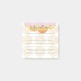 Gult Anemone som kallar mig PostIT-anteckningar Post-it Block