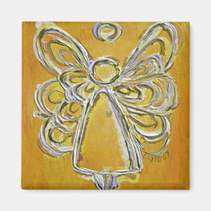 Gult Angel Art Magnet