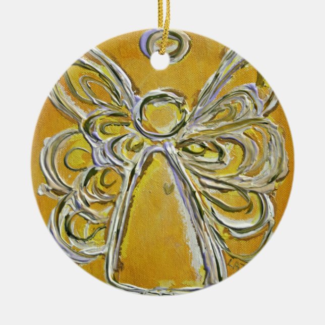 Gult Angel Art Painting Ornament (Framsidan)
