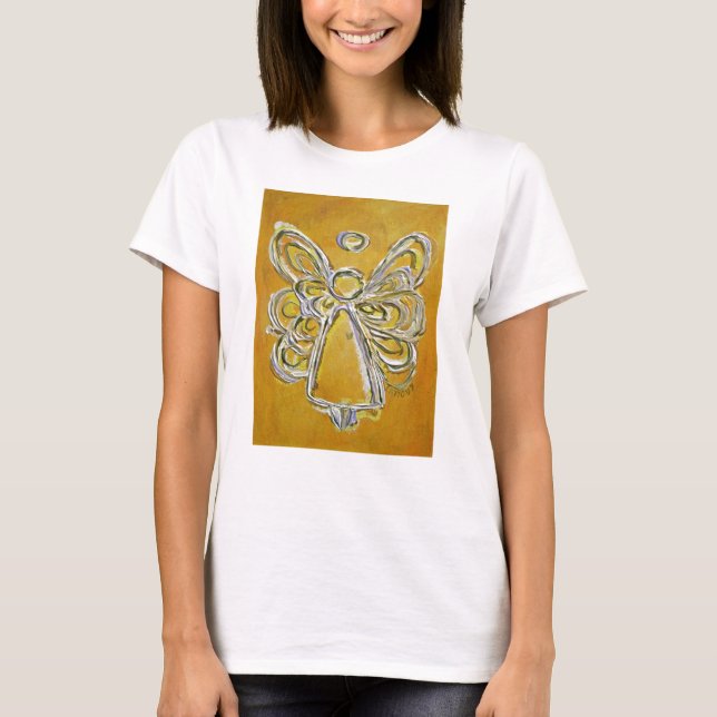 Gult Angel T-shirt (bild framtill) (Framsida)