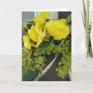 Gult Angel Vinge Begonias, tänker på dig Kort