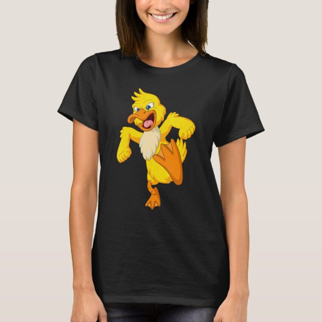 Gult Anka Arg Evil Poultry Organic Farmer Fa T Shirt (Framsida)