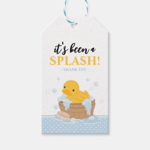 Gult Anka Bubble Bath Party Favoriter Gift-Märkre Presentetikett