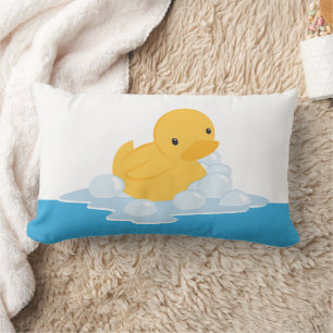 Gult Anka Bubble Bath Print Dekorativ kudde