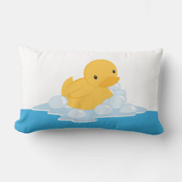 Gult Anka Bubble Bath Print Dekorativ kudde