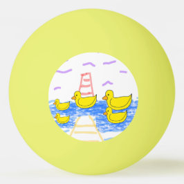 Gult Anka Family Lighthouse Pier Ping Pong Boll