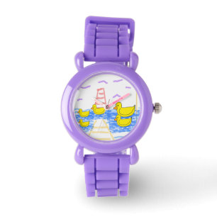 Gult Anka Family Red Lighthouse Gult Pier Armbandsur