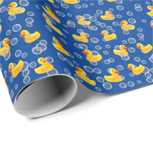 Gult anka i bubblor presentpapper