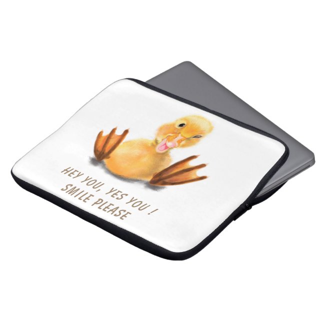 Gult Anka - Laptop sleeve sjömil-Tecknad (Framsida topp)