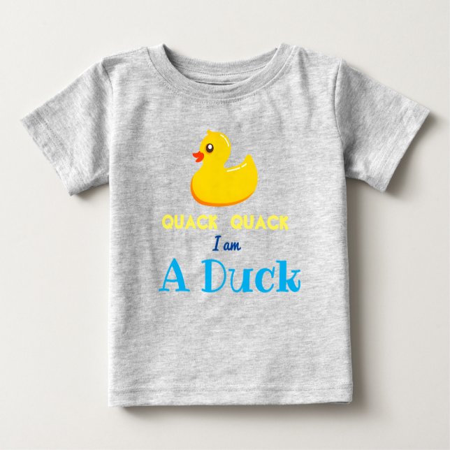 Gult anka - Quack Quack T Shirt (Framsida)