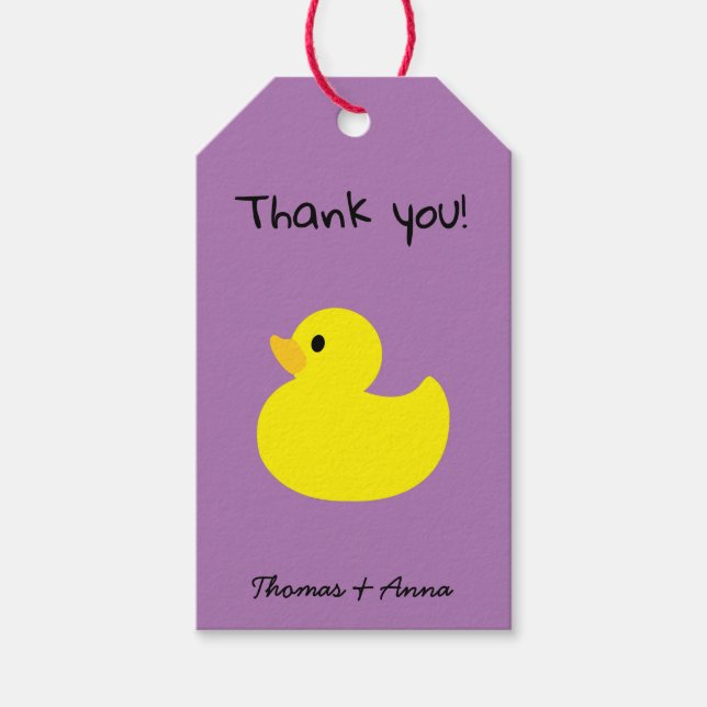 Gult Anka Tack Presentetikett (Framsidan)