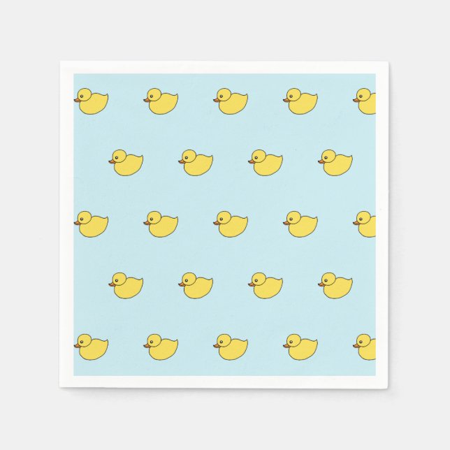 Gult Ankor Duckies Shower Party Napkins Pappersservett (Framsidan)
