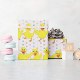 Gult Ankor på Polka dots Presentpapper