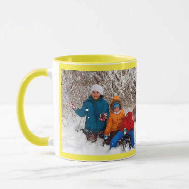 Gult Anpassa fotopatall Gift Coffee Mugg (Vänster)