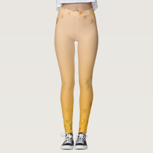 Gult Anpassningsbar Leggings