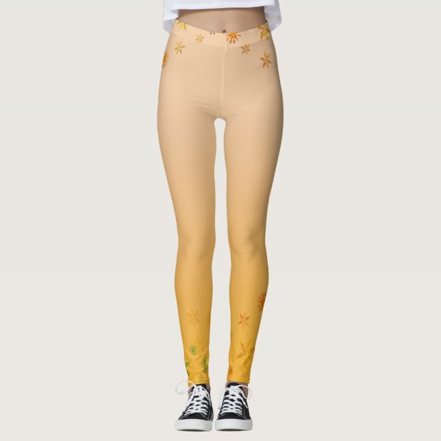Gult Anpassningsbar Leggings (Framsida)
