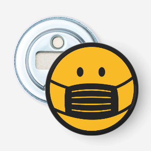 Gult ansikte mask liknande ikon emoji symbol magne flasköppnare