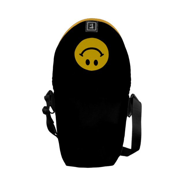Gult ansikte messenger bag (Öppen Baksida)
