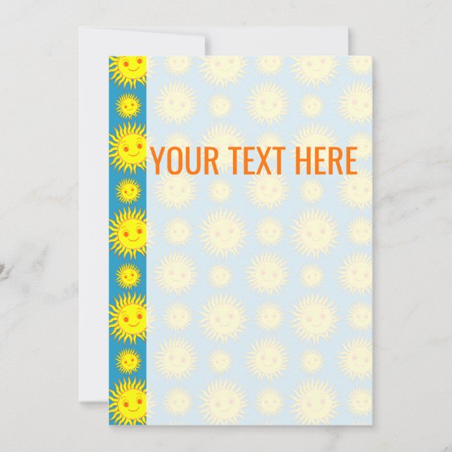 Gult Ansikte Mönster Meddelande (Framsida)