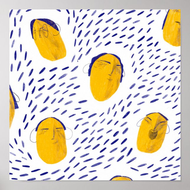 Gult ansikte poster (Framsidan)