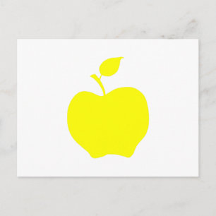 Gult Apple-form Vykort