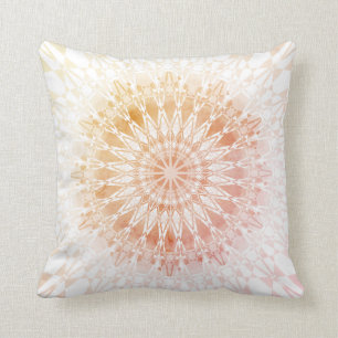 Gult Apricot Mandala Geometric Kudde
