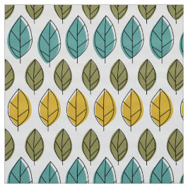 gult aqua grönt Mod löv mönster väv Tyg