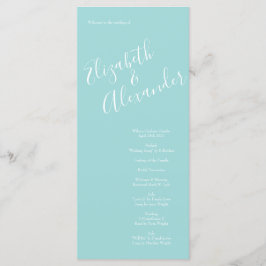 Gult & Aqua Vintage Vår Blommigt Bröllop Meny