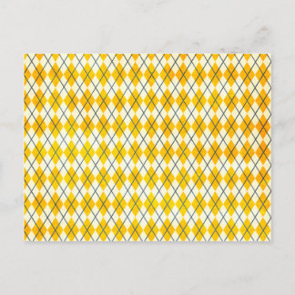 Gult Argyle Vykort