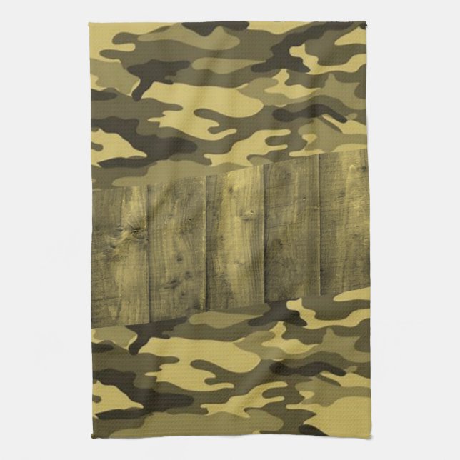 Gult Army Kitchen Hand Towel Kökshandduk (Vertikal)