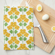 Gult Arts & Crafts Primroses Kitchen Towel