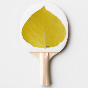 Gult Aspen Löv #5 Pingisracket