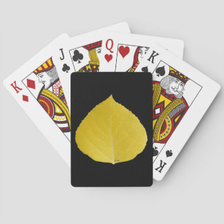 Gult Aspen Löv #5 Spel Kort