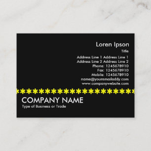 Gult Asterisk Line - svart Visitkort
