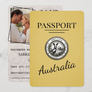 Gult Australiens pass Spara datum Datumet