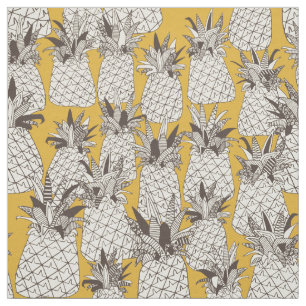 gult av ananas solsken tyg