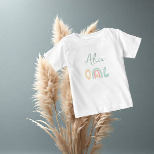 Gult av betesdjur för regnbåge 1:a födelsedagen pa t shirt