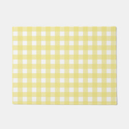 gult av blek och vit gingham