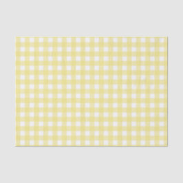 gult av blek och vit gingham