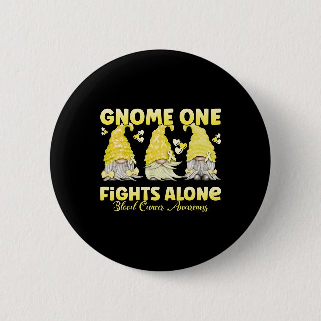 Gult av blodcancer  för nome One Fight Ensam Knapp (Framsida)