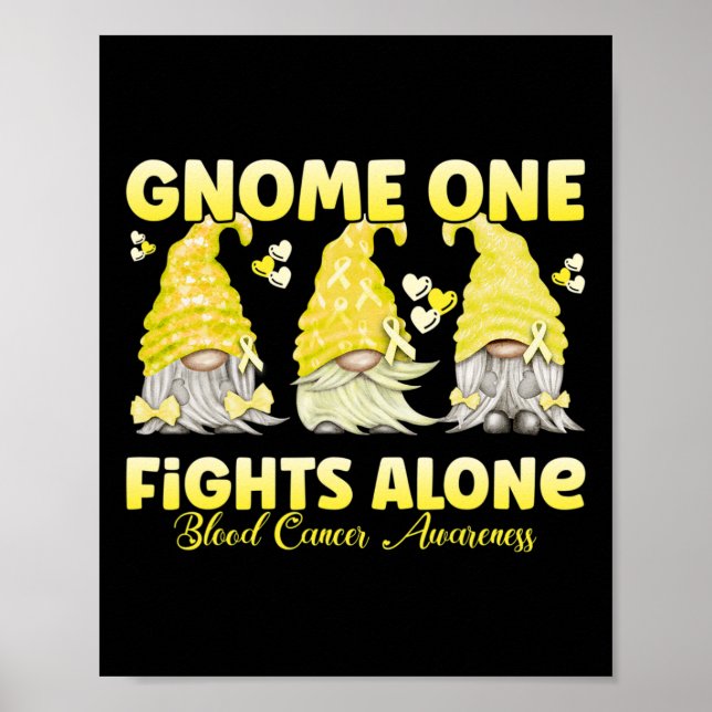 Gult av blodcancer  för nome One Fight Ensam Poster (Framsidan)