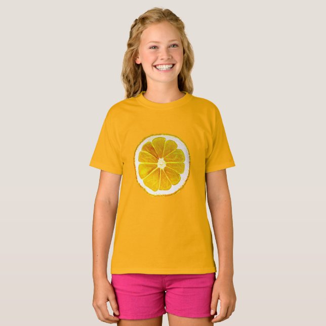 Gult av citrusfrukter, originalfrukt t shirt (Hel framsida)